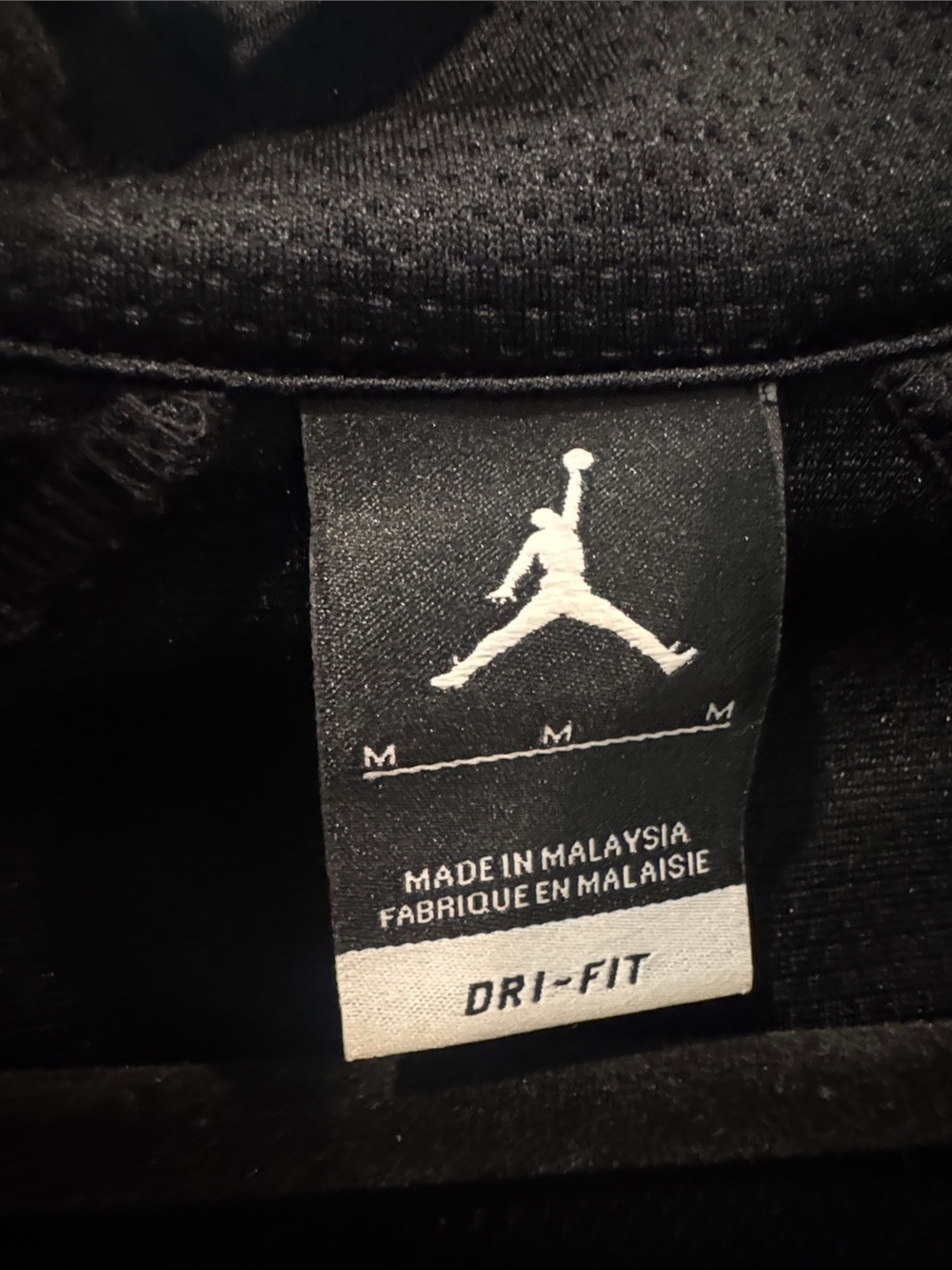 Jordan Black Full-Zip Performance Jacket with White Jumpman - Picture 2 of 3